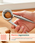 Ergonomischer Nussknacker aus Aluminium mit integrierter, robuster Feder
