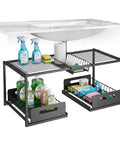 Erweiterbarer Küchen-Unterschrank-Organizer mit 2 herausziehbaren Schubladen