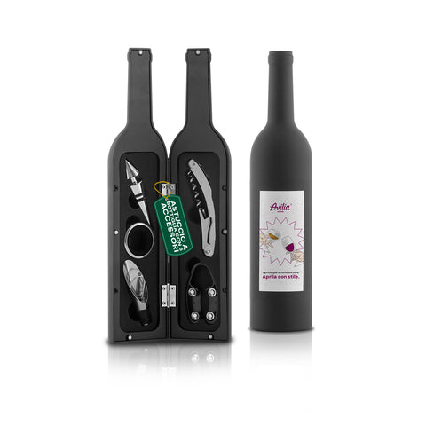 Sommelier-Set in Flaschenform mit Korkenzieher und Zubehör