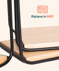 Set mit 4 minimalistischen Design-Wandregalen mit MDF-Ablage und Stahlkonstruktion