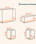 Set mit 4 minimalistischen Design-Wandregalen mit MDF-Ablage und Stahlkonstruktion