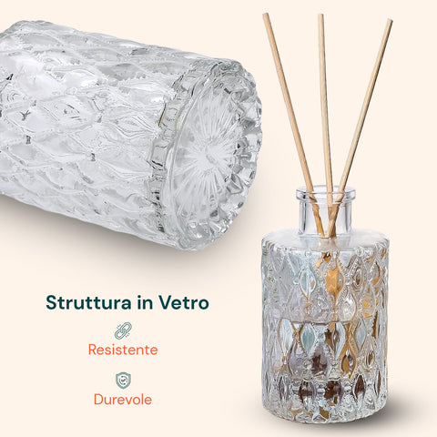 Set mit 15 transparenten Glasvasen für Blumen und Tischdekorationen in verschiedenen Formen und Größen