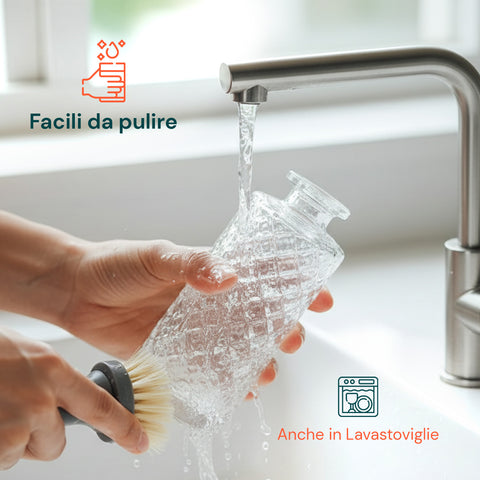 Set mit 15 transparenten Glasvasen für Blumen und Tischdekorationen in verschiedenen Formen und Größen