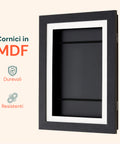 Set aus 2 aufklappbaren A4-Wandrahmen mit Vitrine und Magnetverschluss