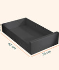 Universell ausziehbare Schublade 25x43 cm aus Stahl - Tragfähigkeit 10 kg