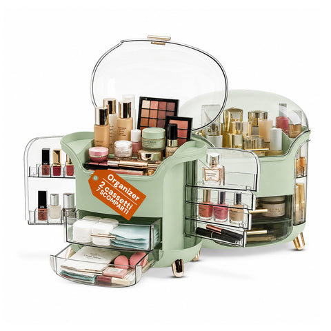 Schräger Make-up-Organizer mit Stufen - Modernes und funktionales Design in 2 Farben