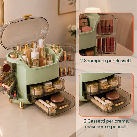 Schräger Make-up-Organizer mit Stufen - Modernes und funktionales Design in 2 Farben