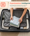 Set aus 3 Hartschalen-Reisetrolleys + Beauty-Case mit 4 multidirektionalen Rollen (56-66-76 cm)