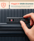 Set aus 3 Hartschalen-Reisetrolleys + Beauty-Case mit 4 multidirektionalen Rollen (56-66-76 cm)