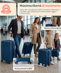 Set aus 3 Hartschalen-Reisetrolleys + Beauty-Case mit 4 multidirektionalen Rollen (56-66-76 cm)
