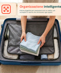 Set aus 3 Hartschalen-Reisetrolleys + Beauty-Case mit 4 multidirektionalen Rollen (56-66-76 cm)