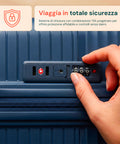 Set aus 3 Hartschalen-Reisetrolleys + Beauty-Case mit 4 multidirektionalen Rollen (56-66-76 cm)