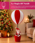 Weihnachtsdekoration für den Innenbereich – Heißluftballon mit Weihnachtsmann und festlichen Details