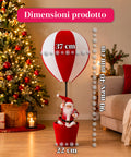 Weihnachtsdekoration für den Innenbereich – Heißluftballon mit Weihnachtsmann und festlichen Details