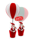 Weihnachtsdekoration für den Innenbereich – Heißluftballon mit Weihnachtsmann und festlichen Details