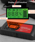 LCD-Ladegerät mit 3 Funktionen für 6-12-V-Bleiakkus