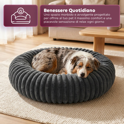Weiches und bequemes Donut-Hundebett für Hunde und Katzen, verschiedene Größen und Farben