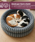 Rundes Anti-Stress-Hundebett für Hunde und Katzen, weich und bequem