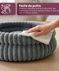 Rundes Anti-Stress-Hundebett für Hunde und Katzen, weich und bequem