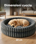 Rundes Anti-Stress-Hundebett für Hunde und Katzen, weich und bequem