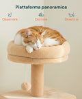 Kratzbaum für Katzen, 92 cm, mit Schlafplatz, Leiter und Spielzeug