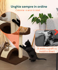 Kratzbaum für Katzen, 50 cm, mit Sisalbogen und hängendem Spielzeug