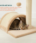 Kratzbaum für Katzen, 50 cm, mit Sisalbogen und hängendem Spielzeug