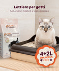 Pflanzliches Saugstreu 6 l - Katzenstreu 4+2 gratis