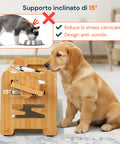Erhöhte verstellbare Doppelnapfhalterung, 250 ml, für Hunde und Katzen, mit 3 Höhen