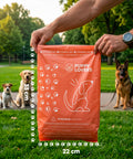600 biologisch abbaubare Hundekotbeutel – Vorratspackung 500+100 gratis – 40 Rollen mit je 15 Beuteln – Maße 22x33cm, Stärke 0,01 mm