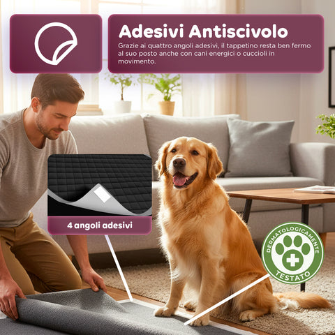 Hygienische Welpenunterlagen 60×90 cm mit Aktivkohle und Klebestreifen – Mehrgrößen-Set