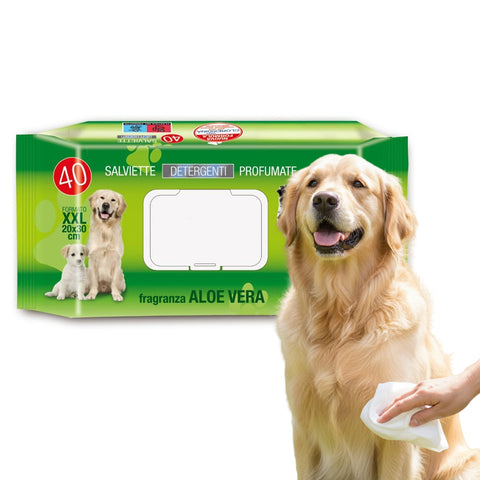 Pets-Feuchttücher 40 / 480 Stück mit Aloe – Reinigungs- und Deodorierungstücher für den täglichen Gebrauch