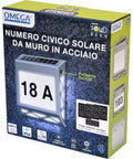 omega Solar Hausnummer zur Wandmontage aus Stahl EAN 8055384191228
