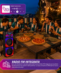 Bluetooth-Karaoke-Lautsprecher XL 90 cm 800 W mit RGB-LEDs und 2 kabellosen Mikrofonen inklusive