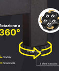 Set aus 4 multidirektionalen 360°-Rollen mit 5 Stahlkugeln, Tragfähigkeit 300 kg