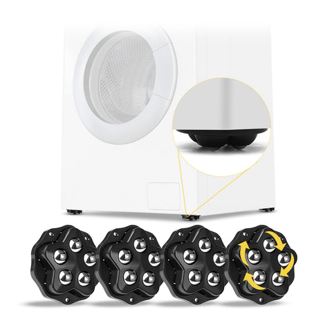 Set aus 4 multidirektionalen 360°-Rollen mit 5 Stahlkugeln, Tragfähigkeit 300 kg