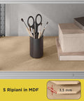 Modulares Regal mit Metallkonstruktion und 4-5 stabilen MDF-Böden