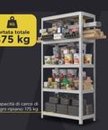 Modulares Regal mit Metallkonstruktion und 4-5 stabilen MDF-Böden