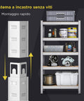 Modulares Regal mit Metallkonstruktion und 4-5 stabilen MDF-Böden