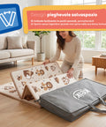 Faltbare Spielmatte für Kinder 180x150 cm aus XPE - weich und wasserfest, inklusive Tasche