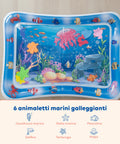 Sensorik-Wassermatte für Babys mit 6 schwimmenden PVC-Spielzeugen