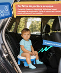 Tragbares Kinder-Töpfchen, grau, wiederverwendbar und zusammenklappbar, mit 20 Hygienebeuteln - aus PP und TPR für Kinder von 1-3 Jahren