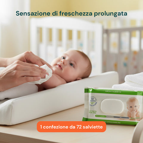 Baby-Feuchttücher 72 / 864 Stück – weich, wabenförmig, mit Hafer-Reis-Milchduft, Aloe oder Talkumcreme