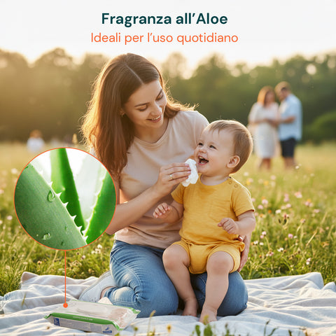 Baby-Feuchttücher 72 / 864 Stück – weich, wabenförmig, mit Hafer-Reis-Milchduft, Aloe oder Talkumcreme