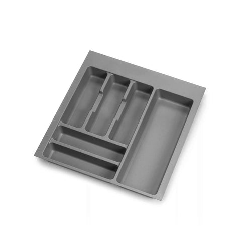 Verstellbarer Besteckeinsatz für Schublade aus Kunststoff 40cm grau