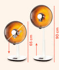 Parabolheizer mit Fernbedienung und Timer, 450/900 W, 36 cm