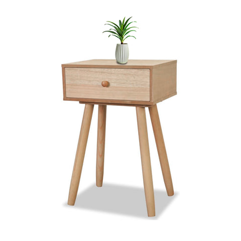 Bambus-Nachttisch 47x40x30 cm mit Schublade und Retro-Stil