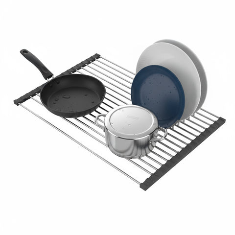 Rollbarer Abtropfständer aus Edelstahl 43x35 cm – Robust und rutschfest