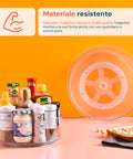 3er-Set drehbarer Organizer aus PET – um 360° drehbare Behälter für Küche und Vorratskammer