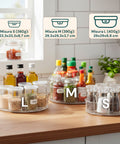 3er-Set drehbarer Organizer aus PET – um 360° drehbare Behälter für Küche und Vorratskammer